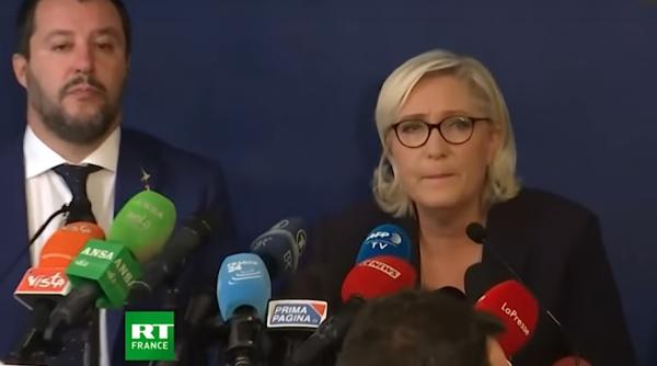 liderii de extrema dreapta salvini si le pen ataca buncarul de la bruxelles