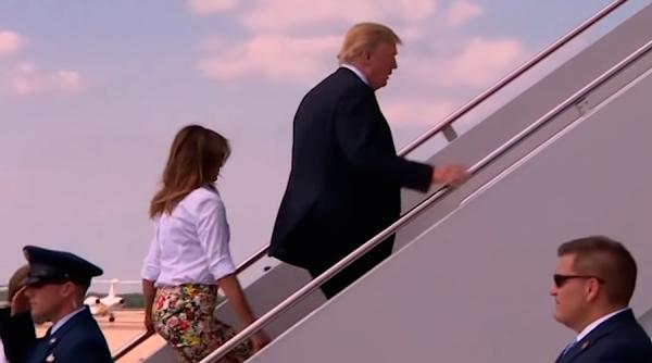 melania trump incident avion aterizare de urgenta