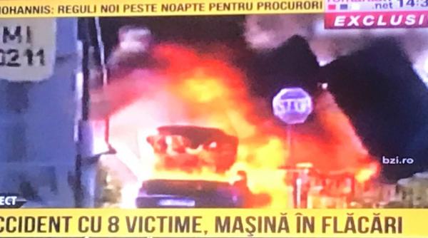 accident grav in mures o masina a luat foc opt victime