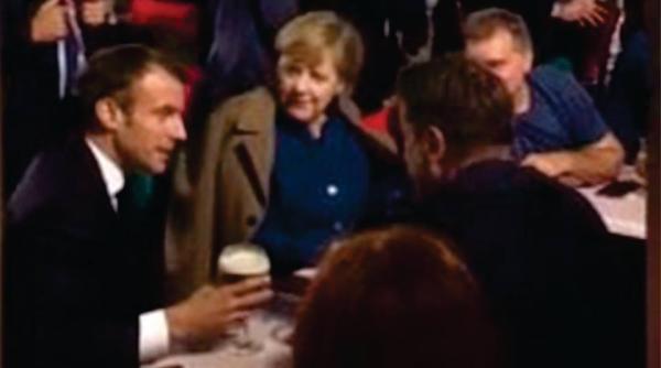 merkel macron si michel intr un restaurant din bruxelles