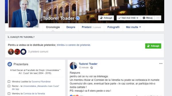 toader  nou mesaj  ce spune ministrul justitiei