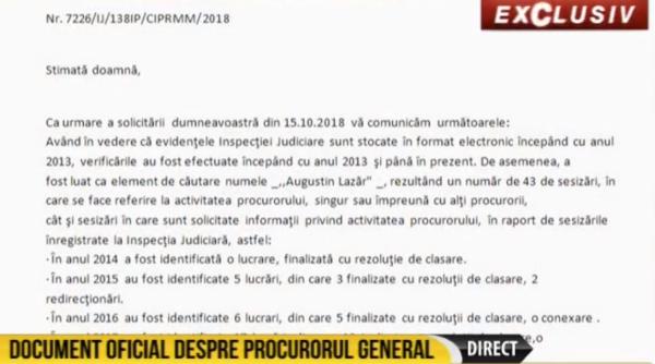 lazar  abateri  document despre procurorul general