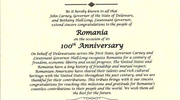 romania omagiu din sua cu ocazia centenarului marii uniri