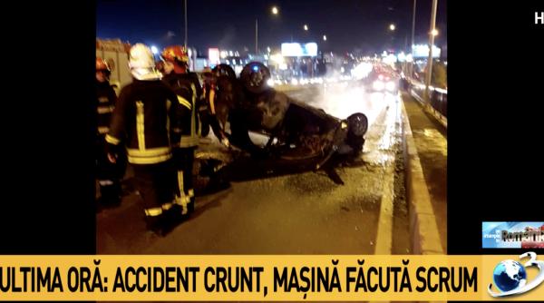 accident pe dn1 bucuresti masina facuta scrum