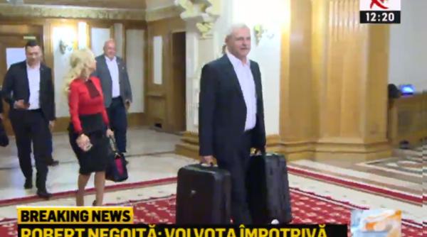 dragnea gest bomba cu valizele in parlament ce avea in ele