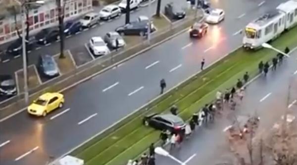 linia tramvaiului 55 blocata s a produs un accident