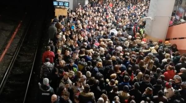 metrou bucuresti aglomeratie video viral