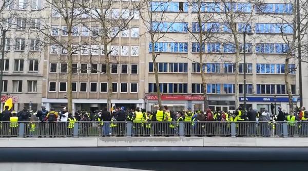 proteste la bruxelles zeci de manifestanti veste galbene arestati video