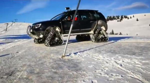 dacia duster cu senile   probe pe munte  video