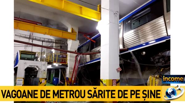 alerta un metrou a sarit de pe sine