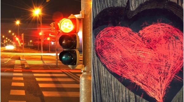 valentine s day lumina rosie a semafoarele inlocuita cu o inimioara in romania