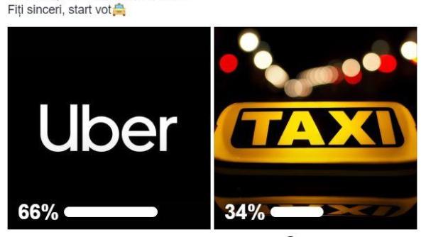 sondaj uber sau taxi