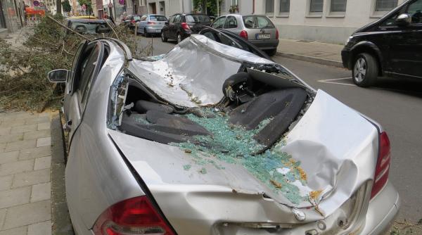 vantul puternic a facut ravagii in bucuresti  copaci rupti  masini avariate