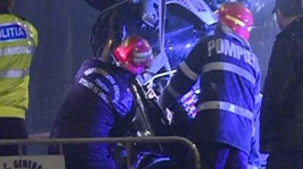 bucuresti masina cu politisti grav accident s a rasturnat