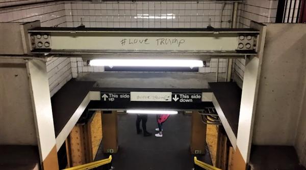 politisti inventivi cum au prins un barbat care desena graffiti