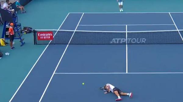 miami open 2019 momente dramatice pe teren jucator prabusit in timpul meciului