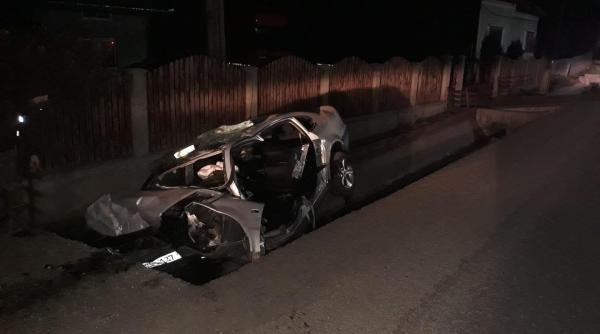 bistrita nasaud  accident grav  masina distrusa intr un canal