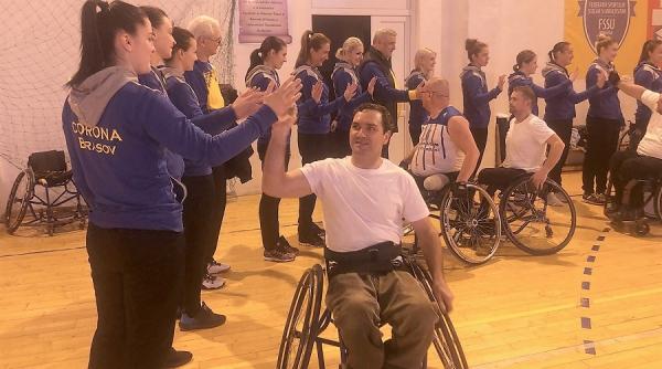 handbal in scaun cu rotile la brasov