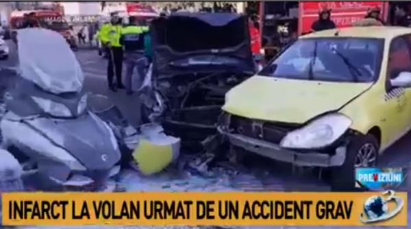 accident grav in capitala un sofer a facut infarct la volan