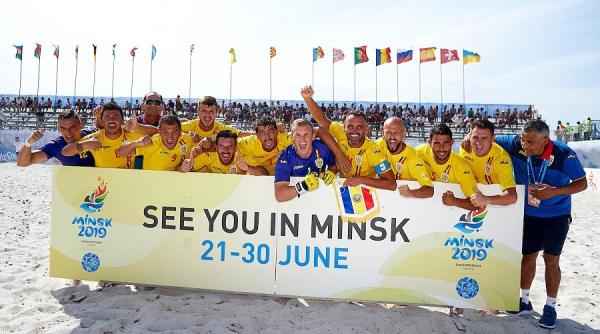 fotbal pe plaja romania a picat intr o grupa de foc la jocurile europene 2019