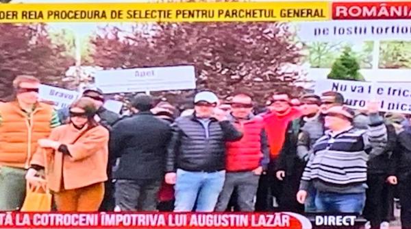 protest la cotroceni impotriva lui lazar