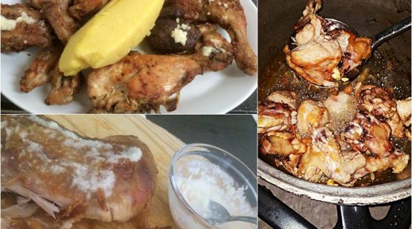 pui la ceaun cu mujdei de usturoi si mamaliga reteta pe sufletul romanilor