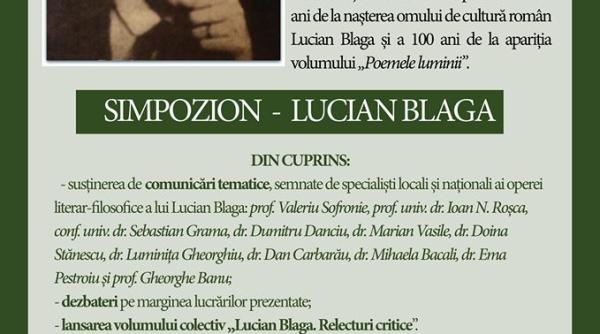 simpozion lucian blaga eveniment cultural cu dubla semnificatie aniversara la liceul sincai