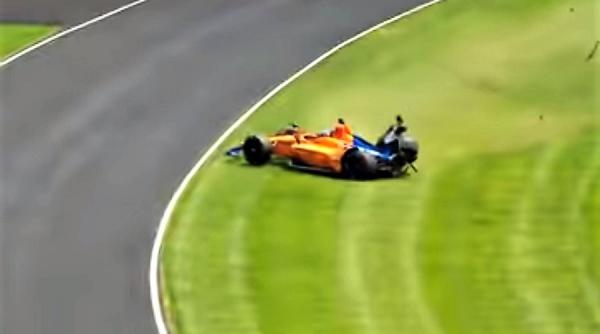 indianapolis mclaren motor distrus la bolidul lui alonso