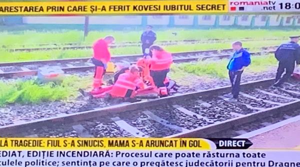 o femeie s a aruncat de pe pasarela cfr ce s a intamplat cu fiul ei