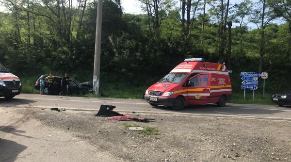 doi pasageri ai unui taxi raniti in urma unui accident rutier