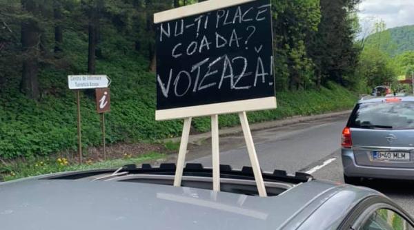 sofer pe valea prahovei gest viral cum indeamna la vot