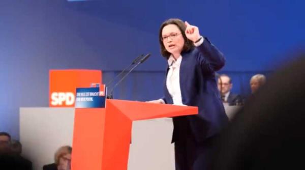 cutremur in germania andrea nahles presedintele spd demisioneaza dupa esecul de la alegeri