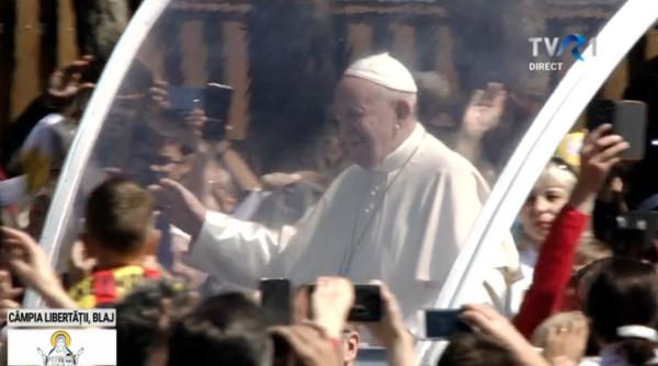papa francisc a ajuns la blaj