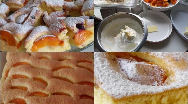 pandispan cu caise reteta prajitura preferata din copilarie