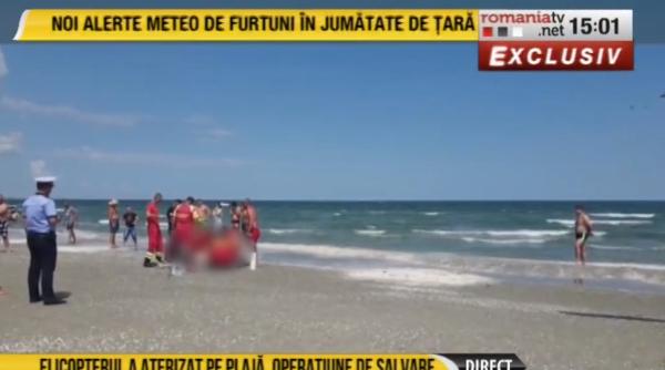 barbat de 50 de ani resuscitat pe plaja in mamaia