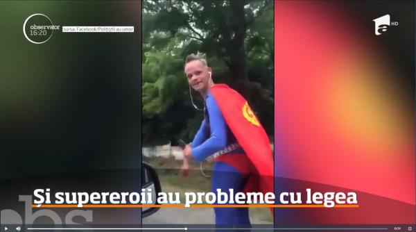 superman tras pe dreapta de politistii de pe dn1