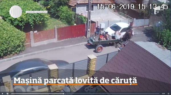 masina lovita de caruta la buzau vinovatul a fugit de la fata locului