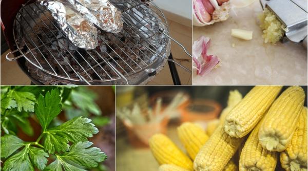 porumb copt cu usturoi si patrunjel cum se pregateste este delicios