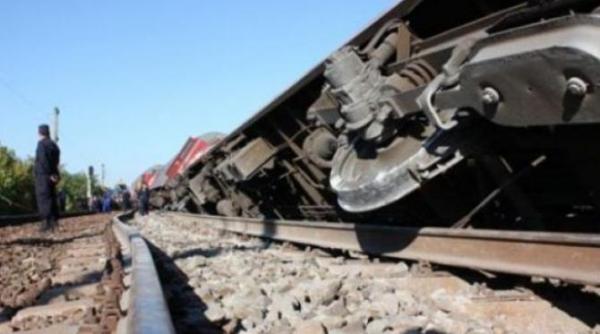 tren deraiat circulatie feroviara blocata