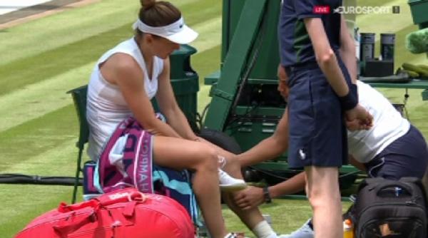 wimbledon simona halep s a accidentat in chiar primul meci