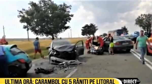 carambol pe litoral cinci victime trei masini avariate