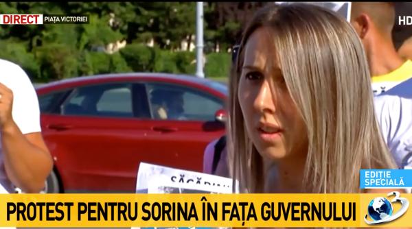 protest pentru sorina in fata guvernului