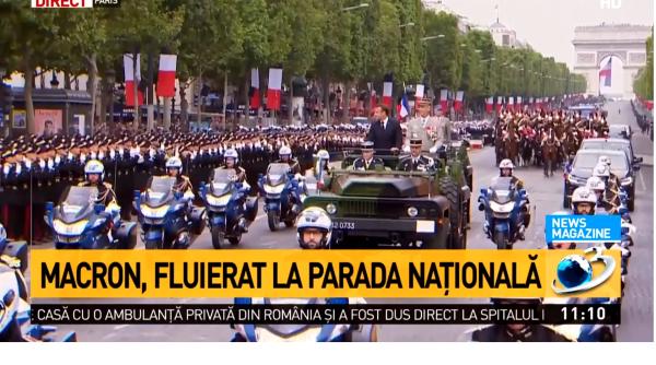 emmanuel macron fluierat la parada de ziua nationala a frantei