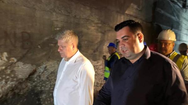 lucrari pod constanta  ministrul cuc si primarul tudorache  pe santier in miez de noapte