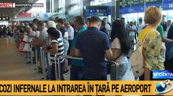 haos pe aeroportul otopeni cozi infernale la intrarea in tara
