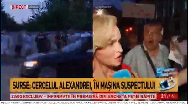 jurnalista bruscata la protestul pentru alexandra in fata mai