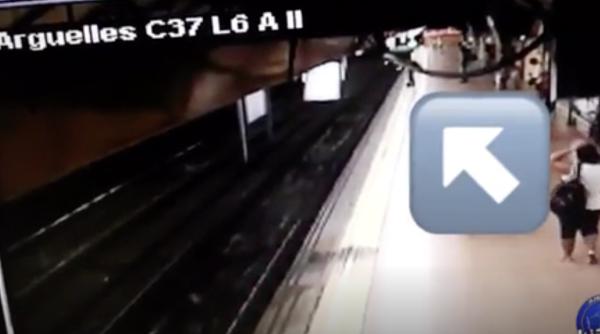 barbat impins de un necunoscut in fata metroului miracol a scapat cu viata video