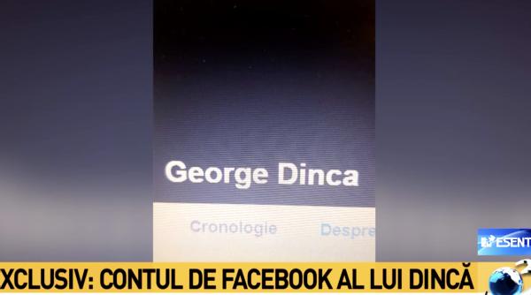 contul de facebook al lui gheorghe dinca numele folosit
