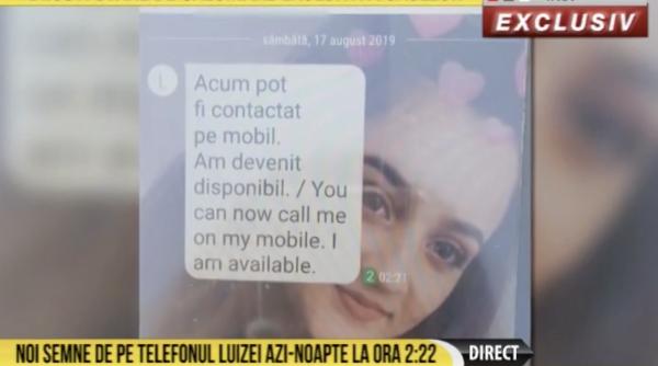 noi semne de pe telefonul luizei vineri noapte la ora 2 22