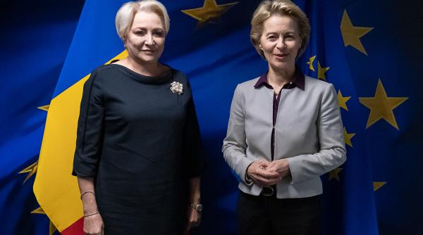 intalnire dancila   ursula von der leyen  comisarul european din partea romaniei  in discutii